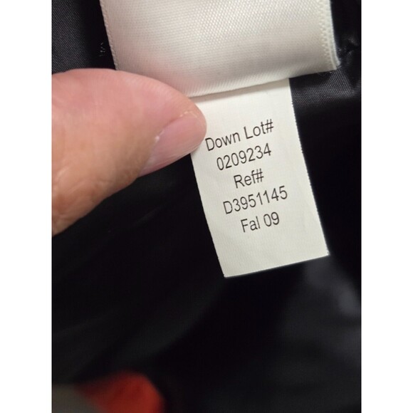 EDDIE BAUER size Short Orange insulated Goose DOWN Puffer Jacket Zip cozy warm - Picture 3 of 7